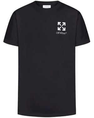 Off-White c/o Virgil Abloh "Freccia Piccola" T-Shirt Slim Maniche Corte - Nero