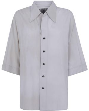 Ziggy Chen Shirt Short Sleeves "Back Gathered Shirt" - Blue