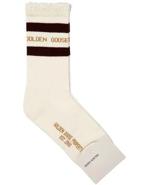 Golden Goose Socks High Rib/Stripes - White