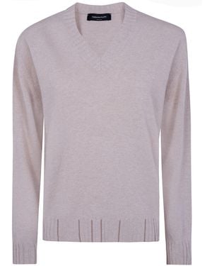 Fabiana Filippi Jumper V Neck "Mad216F015" - Purple