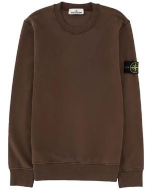 Stone Island Round Neck Sweatshirt - Brown