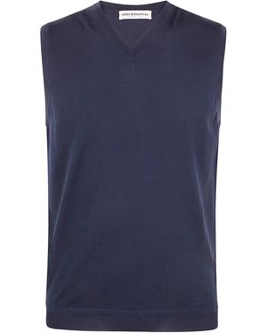GOES BOTANICAL V Neck Waistcoat - Blue