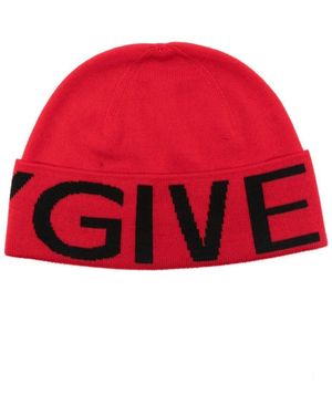 Givenchy Beanie Jacquard Beanie - Red