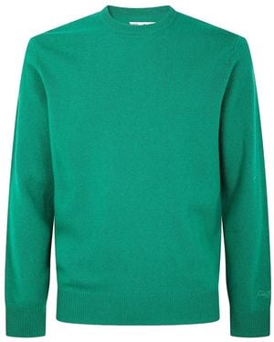 Mc2 Saint Barth "Regent Lambswool" Crew Neck Sweater - Green