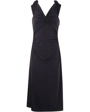 MICHAEL Michael Kors Off Shoulder Twist Midi Dress - Blue