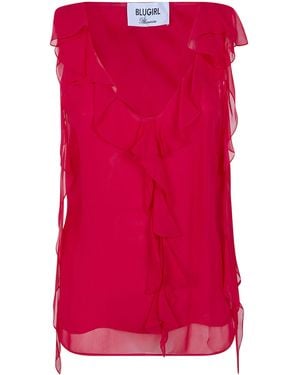 Blugirl Blumarine Georgette Blouse - Red