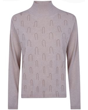 Fabiana Filippi Jumper Wool Blend "Platinum Turtle Neck" - Purple