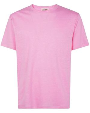 Mc2 Saint Barth Ecstasea N Linen T-Shirt By - Pink
