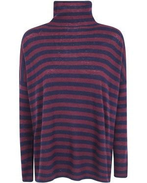 Base London Sweater Turtleneck "B8513.602 591 Burgundy" - Purple