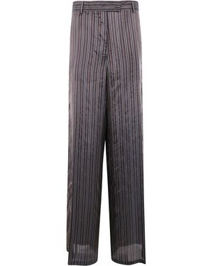 Dries Van Noten "Penn 2267" Striped Trousers - Grey
