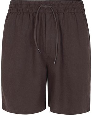 Les Deux "Otto" Linen Shorts - Brown