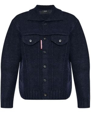 DSquared² Knit Jean Jacket - Blue