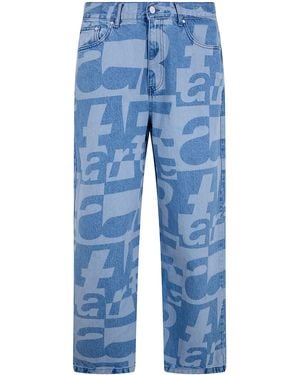 Arte' Denim "Allover" Pants - Blue