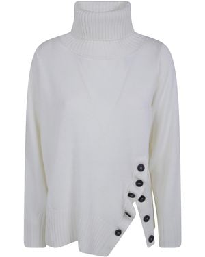 Pierantoniogaspari High Neck Jumper "High Neck Jumper With Bottons" - Grey