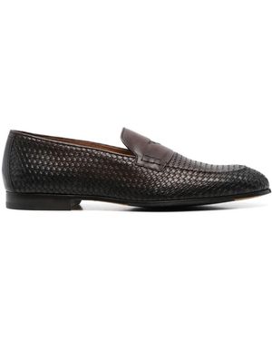 Doucal's Leather Plot Loafer - Grey