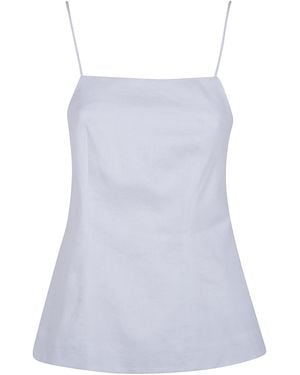 Semicouture Linen Top - White