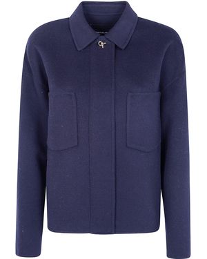 Fabiana Filippi Jacket Wool Double Cropped - Blue