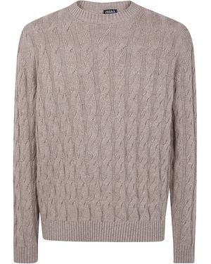 ZEGNA 'Z Lux Leisurewear' Turtle Neck - Natural