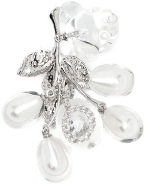 YVMIN Wrapped Jewellery "Grape Bear" Earring Brass 18K Plated - White