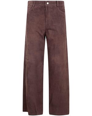 Max Mara "Smmfulmine" Suede Trousers - Brown