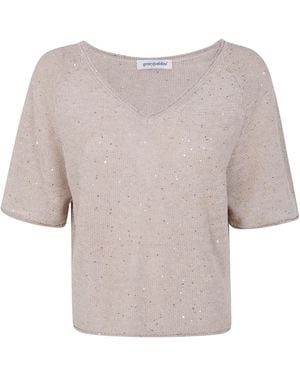 Gentry Portofino Knit V Neck Jumper - Grey