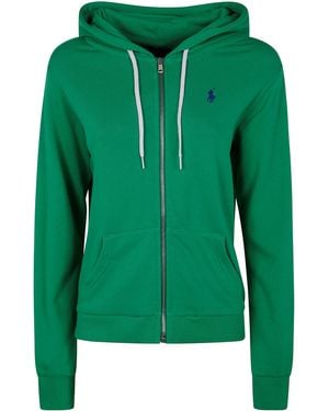 Polo Ralph Lauren Logo-Embroidered Hoodie - Green