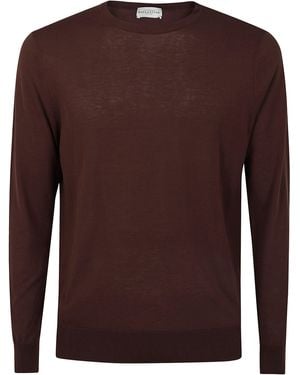Ballantyne R Neck Pullover - Brown