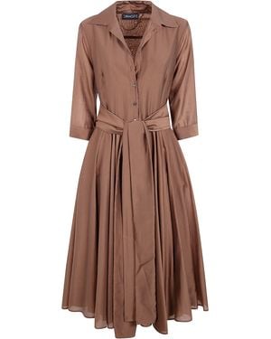DR. HOPE Long Rounded Dress By - Brown