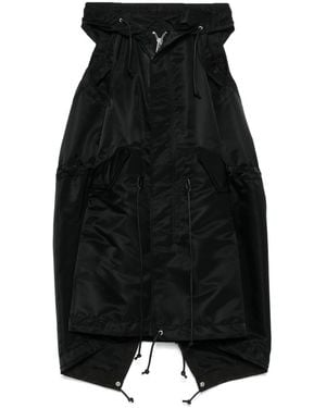 Sacai Nylon Twill Hoodie Vest - Black