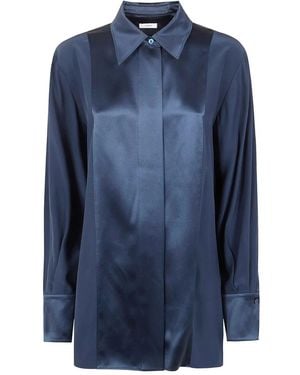 JOSEPH "Childs" Blouse Silk Satin - Blue