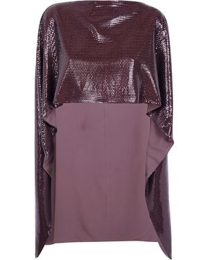 Alberta Ferretti Coat Paillettes On Jersey Cape - Purple