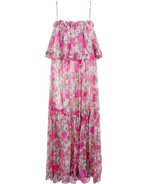 Chloé Long Floreal Skirt - Pink
