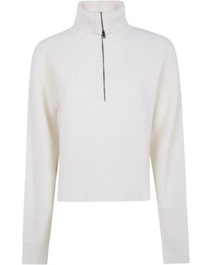Max Mara Nadar Half Zip Sweater - White