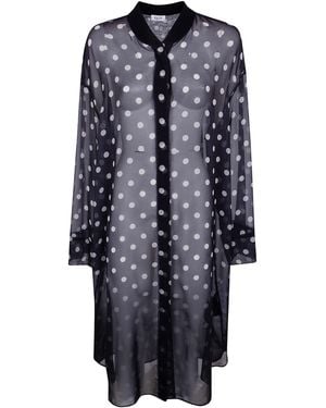 Aviu Chiffon Long Shirt - Blue
