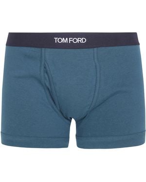 Tom Ford Underwear Boxer Brief Cotton Stretch Jersey - Blue