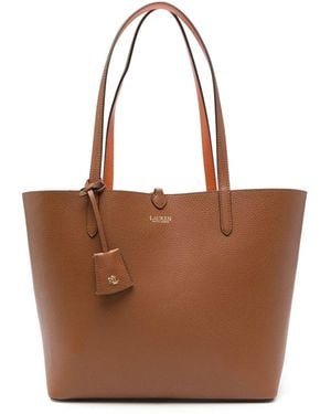 Ralph Lauren "Rvrsble Tote" Medium Tote Bag - Brown