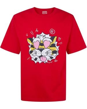 KENZO Wild Tiger" Oversize T-Shirt - Red