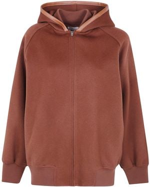 Semicouture Jacket Hooded "Y6Wv06 V13 Dark Leather" - Brown