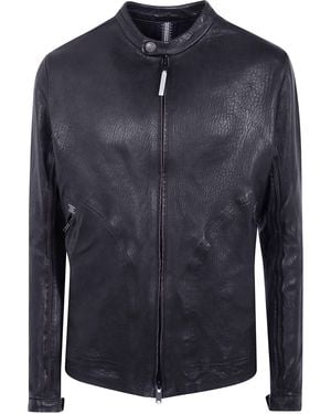 Isaac Sellam Leather Jacket Classic Stretch "Syderal" - Blue