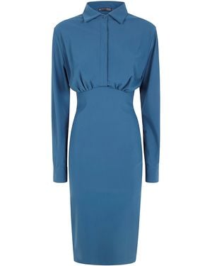 La Petite Robe Di Chiara Boni Dress Long Sleeve "Abrie" - Blue