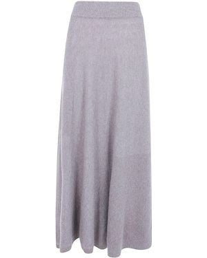 Emporio Armani Gonna Wool Cashmere "Earth" - Viola