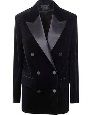 Golden Goose "Journey W's" Boyfriend Db Jacket Laurene Cotton Velvet W - Blue