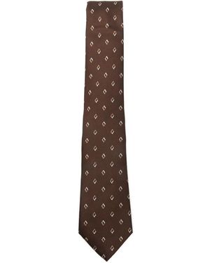 Emporio Armani Rhombus Tie - Brown
