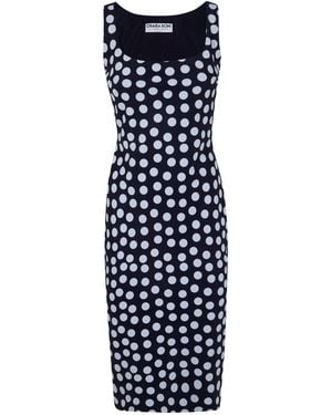 La Petite Robe Di Chiara Boni "Gilia" Print Jersey Dress - Blue
