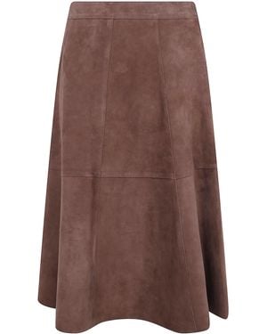 The Jackie Leathers Skirt Suede "Sandy" - Brown