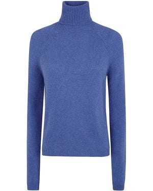 Base London Maglione Collo Alto "B8451.034 122 Sky" - Blu