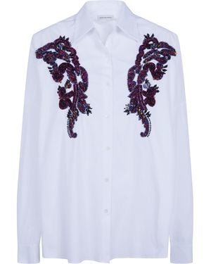 Dries Van Noten Shirt Embroidery "Casia" - Blue