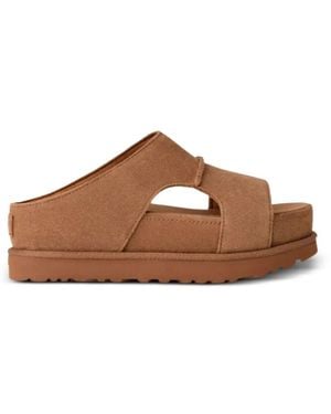 UGG "Goldenstar High Cutout Slide" Mule - Brown