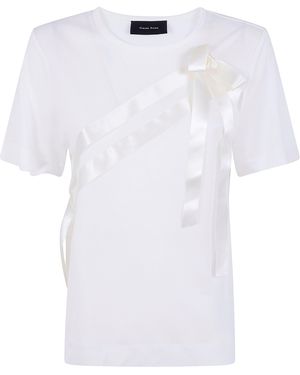 Simone Rocha "Bow Sash" Easy T-Shirt - White