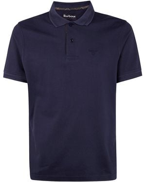 Barbour Polo Midlayers Piquè Tartan Premium - Blu